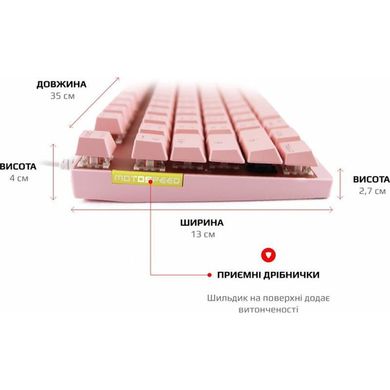 Клавіатура Motospeed K82 Outemu Blue USB Pink (mtk82pmb) фото