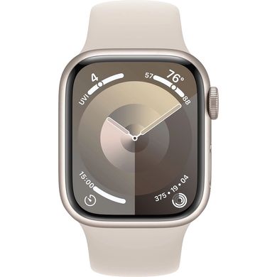 Смарт-часы Apple Watch Series 9 GPS + Cellular 45mm Starlight Alu. Case w. Starlight Sport Band - S/M (MRM83) фото