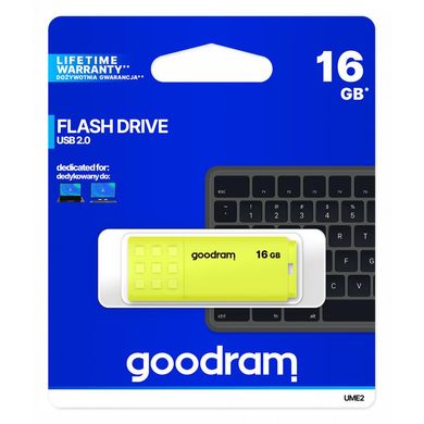 Flash пам'ять GOODRAM 16 GB UME2 Yellow (UME2-0160Y0R11) фото