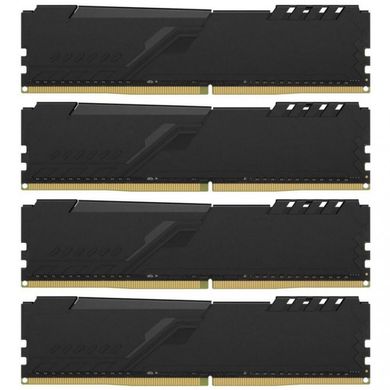 Оперативна пам'ять HyperX 16 GB (4x4GB) DDR4 2666 MHz Fury black (HX426C16FB3K4/16) фото
