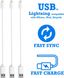 Timstool USB to Lightning 0.21 м 3 шт. White (DC21-LT-WT)