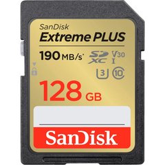 Карта пам'яті SanDisk Extreme Plus SDXC 128GB (SDSDXWA-128G-GNCIN) фото