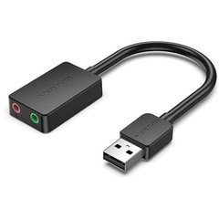 Звукова карта Vention USB Sound Card 2.0 Channel 0.15m Black (CDYB0) фото