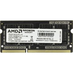 Оперативна пам'ять AMD 2 GB SO-DIMM DDR3L 1600 MHz Radeon R5 Entertainment (R532G1601S1SL-U) фото