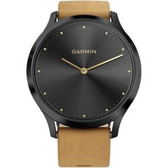 Смарт-часы Garmin VIVOMOVE HR PREMIUM ONYX BLACK WITH TAN SUEDE BAND ONE-SIZE (010-01850-00) фото