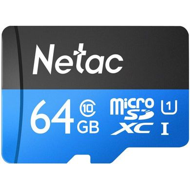 Карта пам'яті Netac 64 GB microSDXC Class 10 UHS-I + SD adapter NT02P500STN-064G-R фото