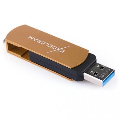 Flash память Exceleram P2 Black/Brown USB 3.1 EXP2U3BRB64 фото