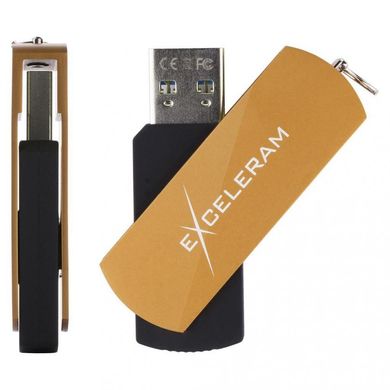 Flash память Exceleram P2 Black/Brown USB 3.1 EXP2U3BRB64 фото