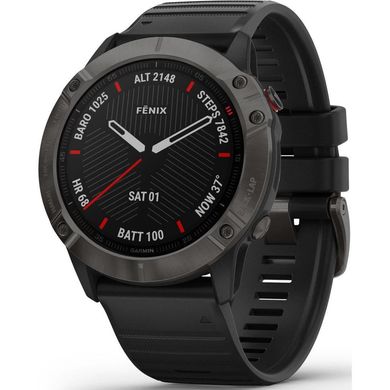 Смарт-часы Garmin Fenix 6X Pro Sapphire Carbon Grey DLC with Black Band (010-02157-11/10) фото