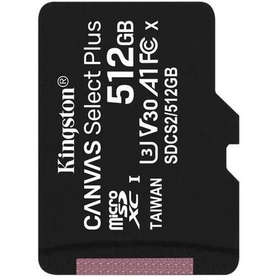 Карта пам'яті Kingston 512 GB microSDXC Class 10 UHS-I U3 Canvas Select Plus SDCS2/512GBSP фото