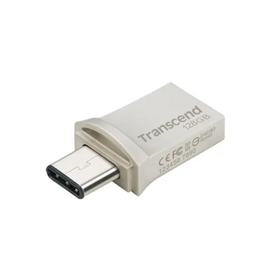 Flash пам'ять Transcend 128 GB USB Type-C JetFlash 890 Silver (TS128GJF890S) фото