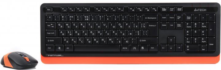 Комплект (клавіатура+миша) A4Tech Fstyler FG1010 Orange фото