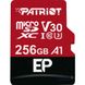 PATRIOT 256 GB microSDXC UHS-I U3 V30 A1 EP + SD adapter PEF256GEP31MCX подробные фото товара