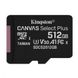 Kingston 512 GB microSDXC Class 10 UHS-I U3 Canvas Select Plus SDCS2/512GBSP детальні фото товару
