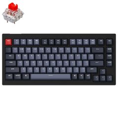 Клавіатура Keychron V1 84 Key QMK Gateron G PRO Red Hot-Swap RGB Carbon Black (V1B1_KEYCHRON) фото