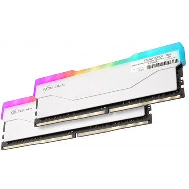 Оперативная память Exceleram 32 GB (2x16GB) DDR4 2666 MHz RGB X2 Series White (ERX2W432269CD) фото