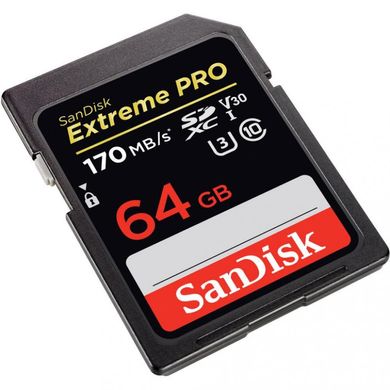 Карта памяти SanDisk 64 GB SDXC UHS-I U3 Extreme Pro SDSDXXY-064G-GN4IN фото
