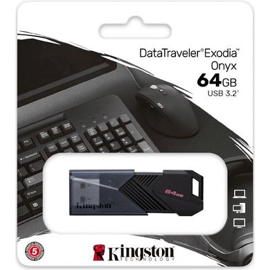 Flash пам'ять Kingston DataTraveler Exodia Onyx 64 GB (DTXON/64GB) фото