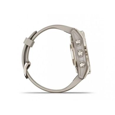 Смарт-часы Garmin Fenix 7S Pro Sapphire Solar Soft Gold w. Light Sand Band (010-02776-14/15) фото
