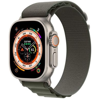 Смарт-годинник Apple Watch Ultra GPS + Cellular 49mm Titanium Case with Green Alpine Loop - Small (MNHC3/MNHJ3) фото