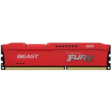 Оперативна пам'ять Kingston FURY 16 GB (2x8GB) DDR3 1600 MHz Beast Red (KF316C10BRK2/16) фото