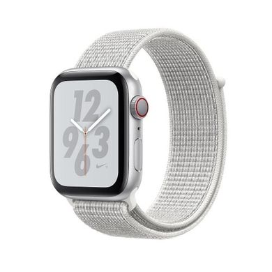 Смарт-часы Apple Watch Nike+ Series 4 GPS + LTE 40mm Silver Alum. w. Summit White Nike Sport l. Silver Alum. (MTX72) фото