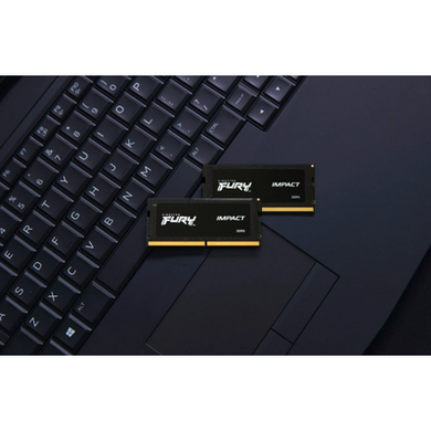 Оперативна пам'ять Kingston Fury SODIMM DDR5-5600 32768MB PC5-44800 (Kit of 2x16384) Impact 1Rx8 Black (KF556S40IBK2-32) фото