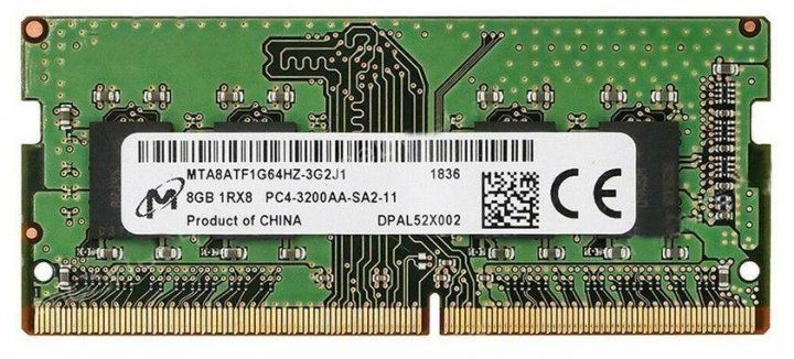 Оперативна пам'ять Micron 4 GB SO-DIMM DDR4 3200 MHz (MTA4ATF51264HZ-3G2J1) фото