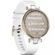 Garmin Lily Cream Gold Bezel with White Case and Silicone Band (010-02384-10)