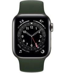 Смарт-часы Apple Watch Series 6 GPS + Cellular 44mm Gold Stainless Steel Case w. Cyprus Green Sport B. (M07N3/M09F3) фото