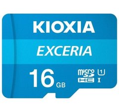 Карта памяти Kioxia 16 GB microSDHC Class 10 UHS-I + SD Adapter LMEX1L016GG2 фото