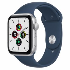 Смарт-часы Apple Watch SE GPS 44mm Silver Aluminum Case w. Abyss Blue S. Band (MKQ43) фото