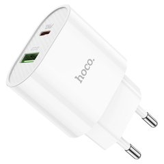 Зарядное устройство Hoco C95A Lineal PD20W+QC3.0 charger(EU) White фото