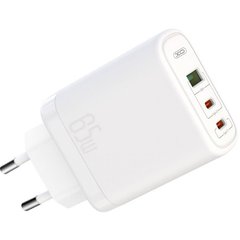 Зарядное устройство XO CE04 45W/1 USB-A + 2 USB-C 65W + Cabel Type-C/Type-C White фото