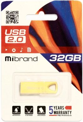 Flash память Mibrand 32GB USB 2.0 Gold (MI2.0/TA32U2G) фото