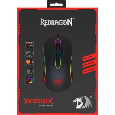Миша комп'ютерна Redragon Phoenix 2 USB Black (75097) фото
