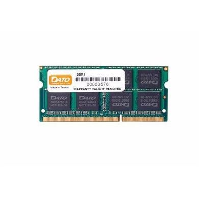 Оперативна пам'ять DATO 8 GB SO-DIMM DDR3 1600 MHz (DT8G3DSDLD16) фото