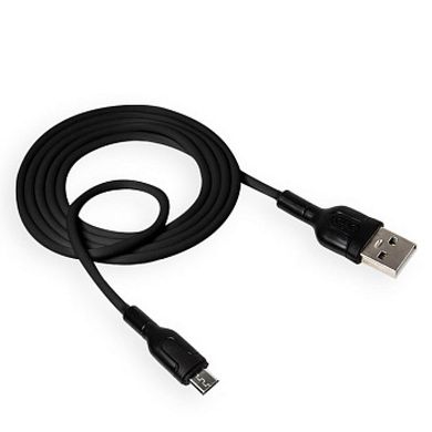 Кабель USB XO MicroUSB NB212 2.1A 1.0m Black фото