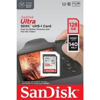 Карта пам'яті SanDisk 128GB Ultra SDXC UHS-I Memory Card (SDSDUNB-128G-GN6IN) фото
