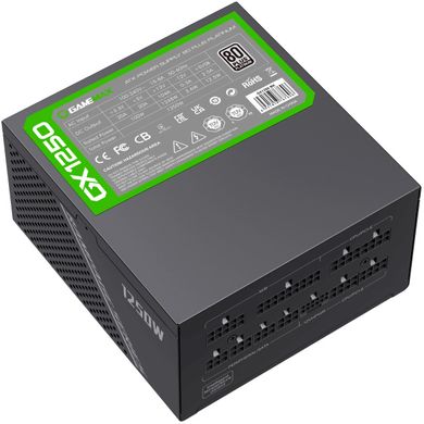 Блок живлення GAMEMAX GX-1250 PRO 1250W PCIE5 (GX-1250 PRO BK) Black фото