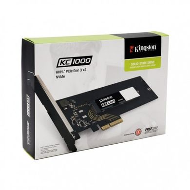 SSD накопичувач Kingston KC1000 240 GB M.2 + HHHL Adapter (SKC1000H/240G) фото