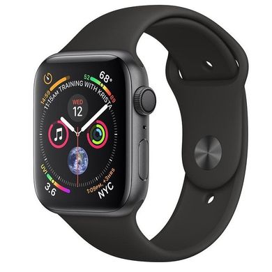 Смарт-годинник Смарт-часы Apple Watch Series 4 GPS 44mm Gray Alum. w. Black Sport b. Gray Alum. (MU6D2) фото
