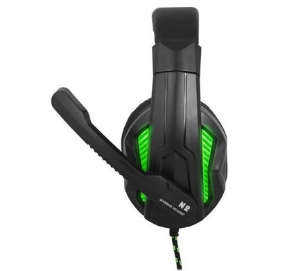 Наушники Gemix N2 LED Black-Green Gaming фото