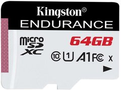 Карта пам'яті Kingston 64 GB microSDXC Class 10 UHS-I A1 Endurance SDCE/64GB фото