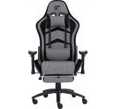 Геймерское (Игровое) Кресло GT Racer X-2534-F Fabric Gray/Black Suede фото