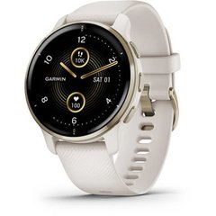 Смарт-часы Garmin Venu 2 Plus Cream Gold S. Steel Bezel w. Ivory Case and S. Band (010-02496-02/12) фото