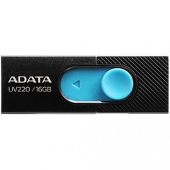 Flash память ADATA 16 GB UV220 Black/Blue USB 2.0 (AUV220-16G-RBKBL) фото
