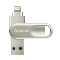 Flash пам'ять Apacer 32 GB AH790 Lightning Dual USB 3.1 Silver (AP32GAH790S-1) фото