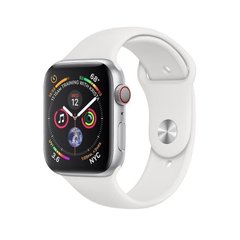 Смарт-часы Apple Watch Series 4 GPS + LTE 44mm Aluminum Case w. White Sport B. (MTUU2) фото