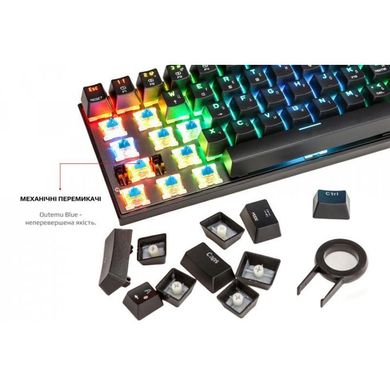 Клавіатура Motospeed СK62 Black ENG, UKR, RUS Outemu Blue (mtck62bmb) фото